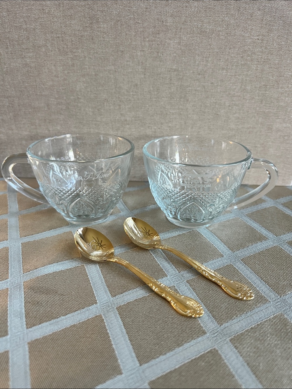 Bridgerton Inspired Tea Cups and Spoons